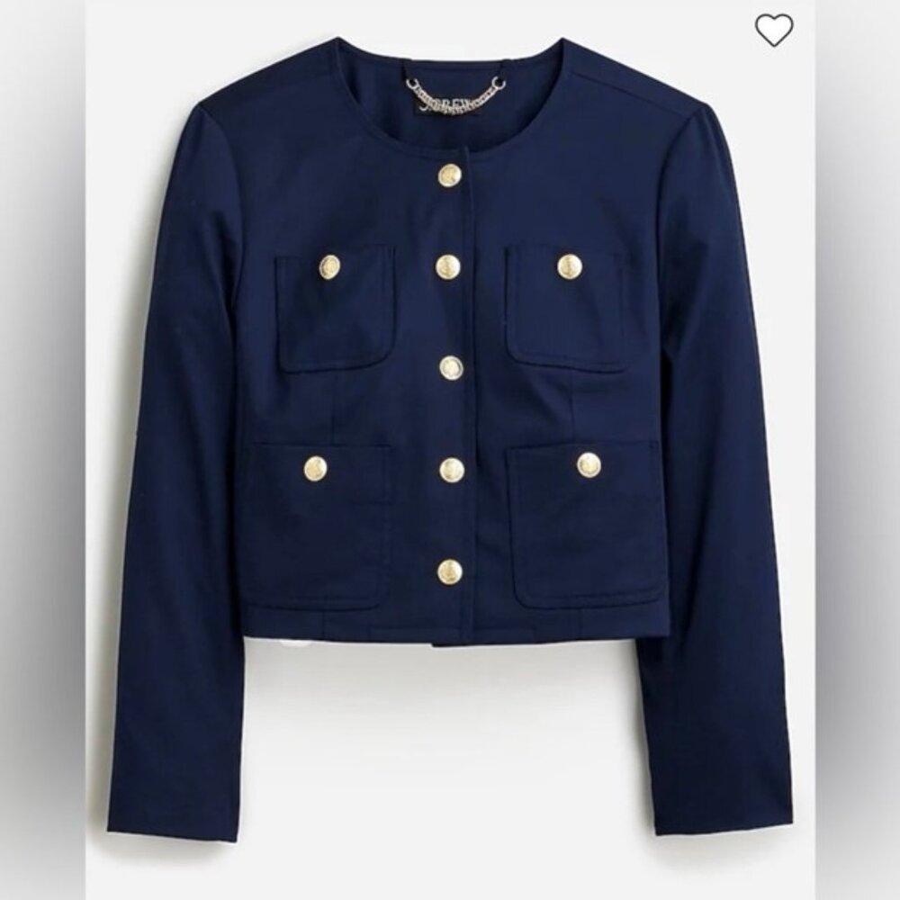 J.Crew Louisa lady jacket in lightweight chino BR075